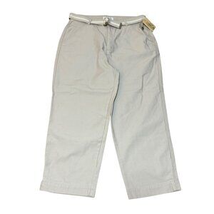 Cherokee Khaki Cropped Pants Size 14 High Waist Everyday Causal Workwear Travel